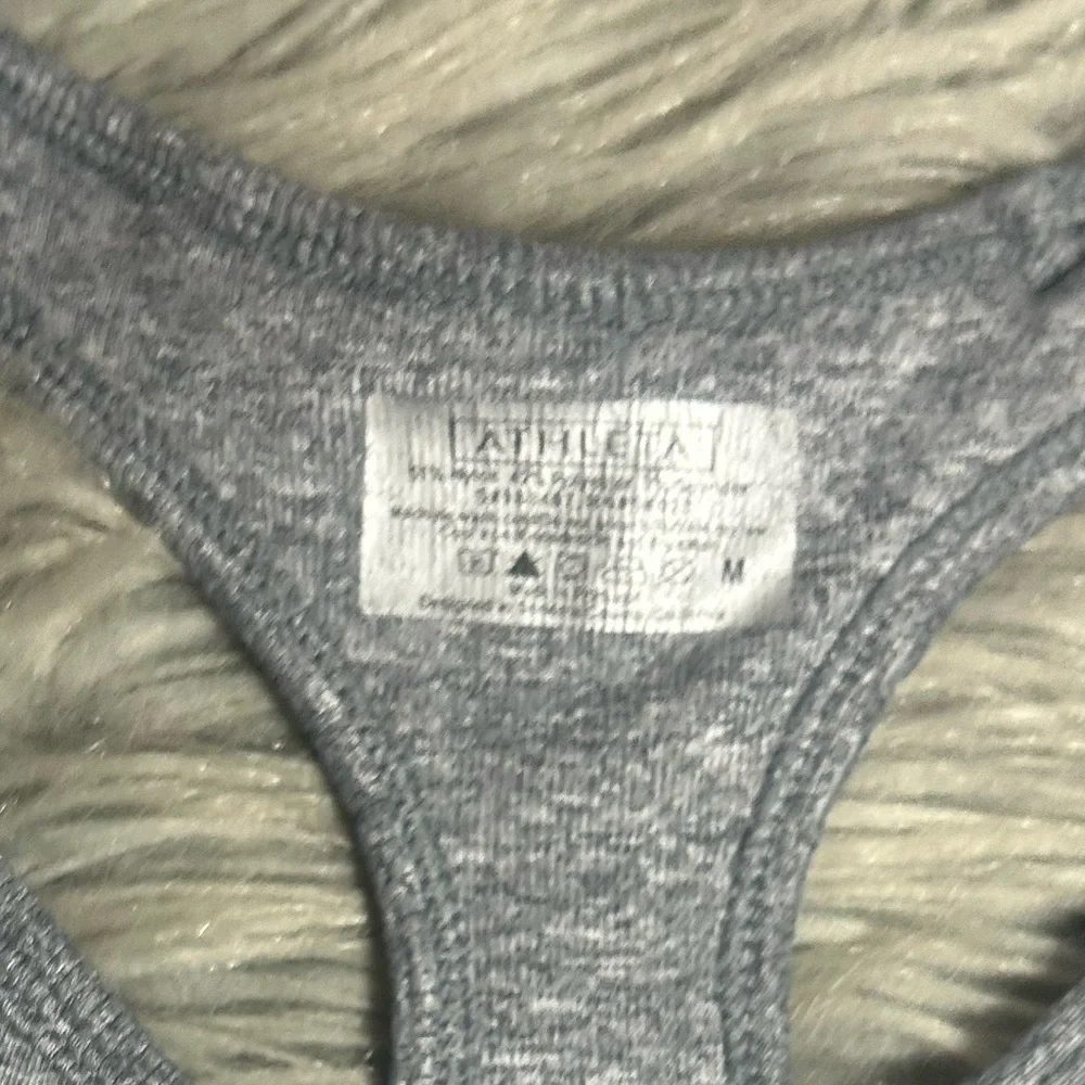 Athleta Seamless Laser Cut Gray Sports Bra Size Medium